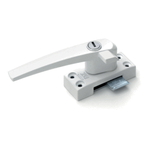 DX Raamboompje Cilinderslot met Nok Links SKG* epoxy Wit (Incl. Sluitkom) RBM L 1300 WE