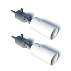 SECUBAR Twist Steunen Wit voor Barriere-stang Ø21,3mm IDD Set a 2 stuks 2010.365.100