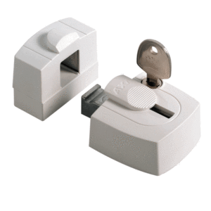 AXA Oplegslot 3015 Opdek Opbouwsluitkom Deuren/Ramen Verzinkt/Wit gelakt 3015-10-98/G SKG*