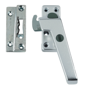 AXA Raamsluiting 3320 Drukknop/Sleutel Rechts F1 Geanodiseerd Opbouw Sluitkom 3320-51-91/6 SKG*