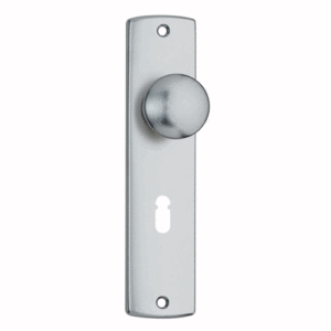 AXA Curve Kastdeurschild met Deurknop SL56 F1 Geanodiseerd 180x41mm 6350-70-91/56E