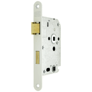 NEMEF 1200 Serie Binnendeurslot Badkamer/WC-Slot WC63 DM50 1264/4 Gelakt LS/RS (incl. Sluitplaat)