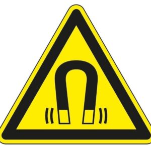 Sterk magnetisch veld waarschuwingspictogram is - 100 mm breed - Kunststof bord