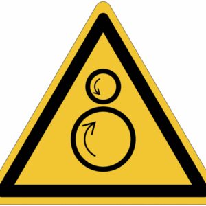 roterende onderdelen waarschuwingspictogram i - 100 mm breed - Kunststof bord