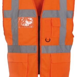 Veiligheidshesje met rits oranje - 4XL