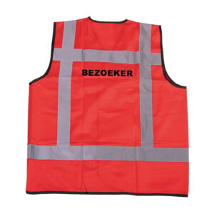 RWS veiligheidsvest bezoeker rood - RWS veiligheidsvest bezoeker rood