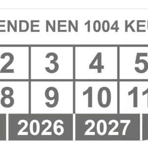 Keuringssticker volgende NEN 1004 keuring rechthoek 50 x 25 mm - 100 stuks (op rol)