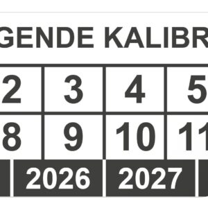 Keuringssticker volgende kalibratie rechthoek 50 x 25 mm - 100 stuks (op rol)