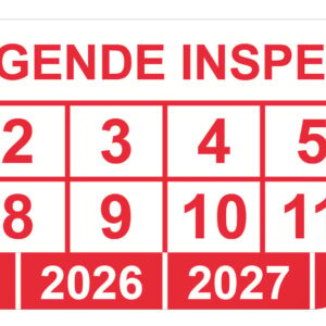 Keuringssticker volgende inspectie rechthoek 50 x 25 mm - 100 stuks (op rol)