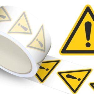 Waarschuwingssticker Waarschuwing, op rol - 100 mm breed - 100 stickers