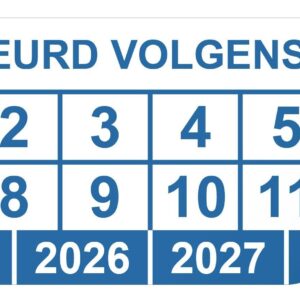 Keuringssticker gekeurd volgens VCA rechthoek 50 x 25 mm - 100 stuks (op rol)