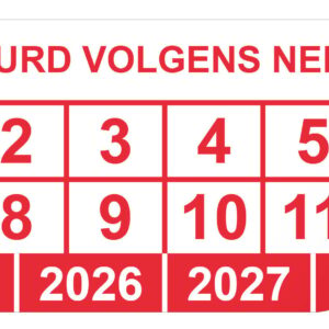 Keuringssticker gekeurd volgens NEN 1010 rechthoek 50 x 25 mm - 100 stuks (op rol)
