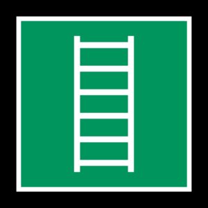 Vluchtladder - 100 x 100 mm - Kunststof bord