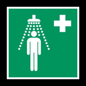Veiligheidsdouche - 150 x 150 mm - Kunststof bord