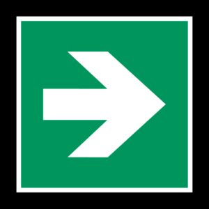 Richtingaanwijzing - 100 x 100 mm - Kunststof bord