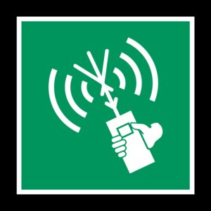 Draagbare meldingsradio - 100 x 100 mm - Kunststof bord