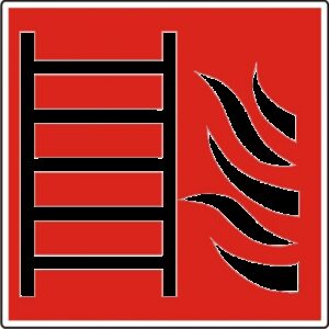 Brandladder - 100 x 100 mm - Kunststof bord