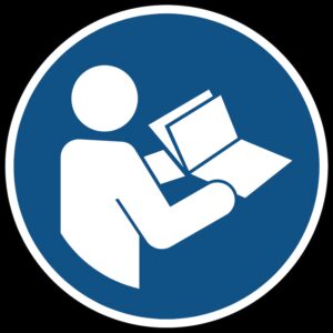 Gebruiksaanwijzing in acht nemen gebods- Ø 100 mm - Kunststof bord
