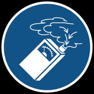 Gebruik de gasdetector gebods- Ø 100 mm - Kunststof bord