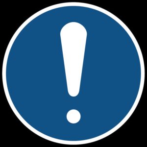 Algemeen gebod gebods- Ø 100 mm - Kunststof bord