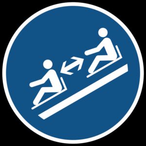 Afstand houden gebods- Ø 100 mm - Kunststof bord