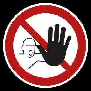 Verboden toegang voor onbevoegden - Ø 100 mm - Kunststof bord