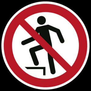 Verboden het oppervlak te betreden - Ø 100 mm - Kunststof bord
