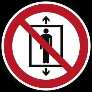 Personenvervoer verboden - Ø 150 mm - Sticker
