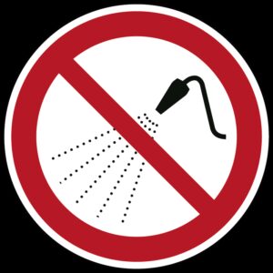 Niet besproeien met water - Ø 100 mm - Kunststof bord