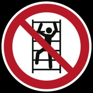 Klimmen verboden - Ø 100 mm - Kunststof bord