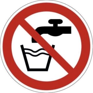 Geen drinkwater - Ø 100 mm - Kunststof bord