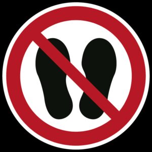 Betreden van ruimte verboden verbods- Ø 100 mm - Kunststof bord