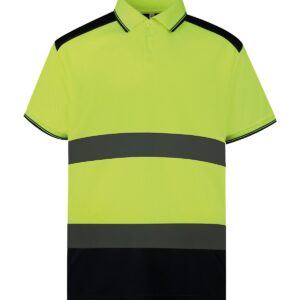 Veiligheids polo geel / navy - S