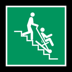 Evacuatiestoel - 200 x 200 mm - Sticker