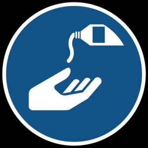Gebruik beschermende crème gebods- Ø 100 mm - Kunststof bord