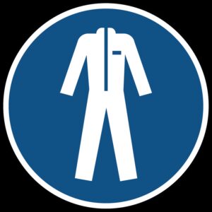 Beschermende kleding verplicht gebods- Ø 100 mm - Kunststof bord