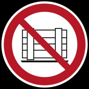 Neerzetten of opslaan verboden - Ø 100 mm - Kunststof bord