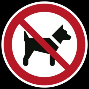Dieren verboden - Ø 100 mm - Kunststof bord