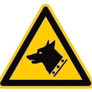 waakhond waarschuwingspictogram  - 100 mm breed - Kunststof bord