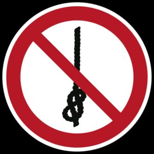Verboden om knopen te maken - Ø 200 mm - Sticker