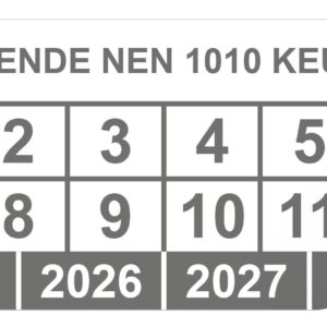 Keuringssticker volgende NEN 1010 keuring rechthoek 50 x 25 mm - 100 stuks (op rol)