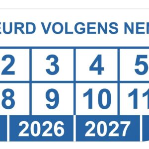 Keuringssticker gekeurd volgens NEN 1004 rechthoek 50 x 25 mm - 100 stuks (op rol)