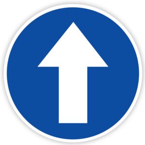 Vloersticker looprichting - Ø 250 mm