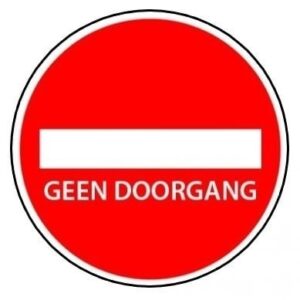 Vloersticker geen doorgang - Ø 200 mm