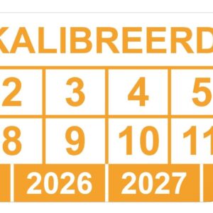 Keuringssticker gekalibreerd op rechthoek 50 x 25 mm - 100 stuks (op rol)