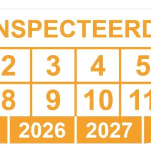 Keuringssticker geïnspecteerd op rechthoek 50 x 25 mm - 100 stuks (op rol)