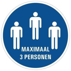 Maximaal 3 personen - Ø 200 mm