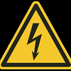 Gevaar elektrische spanning - 100 mm breed