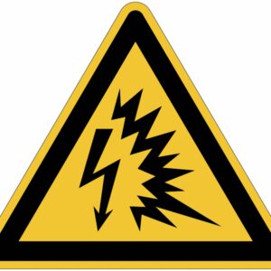 Vlamboog waarschuwings- 150 mm breed - Sticker