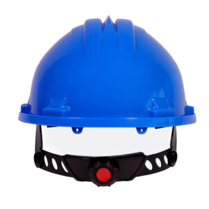 Veiligheidshelm / bouwhelm met verstelbare draaiknop - Blauw